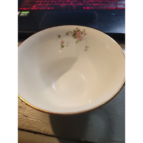 Vintage Pope-Gosser China Tea Cup – Floral Gold Trim – Elegant Collectible - Picture 9 of 10